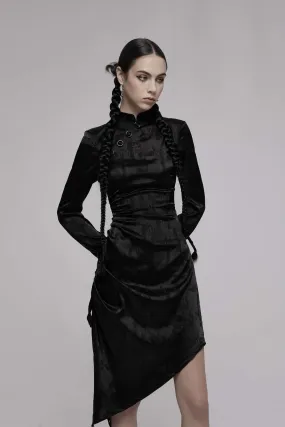 Punk Rave - Pointed Hem Cheongsam Collar Dress OPQ-1205LQF | Dark Ages